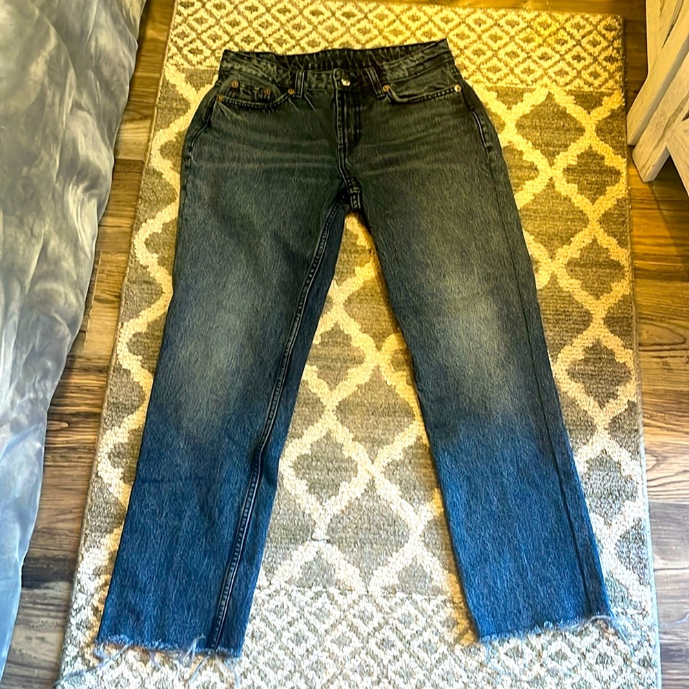 Zara dark wash jeans, 26 inch waist